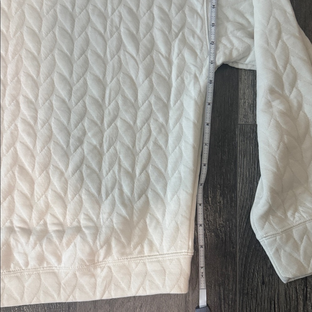Girl’s Off-white Textured Pullover Hoodie Size Large - Picture 4 of 6